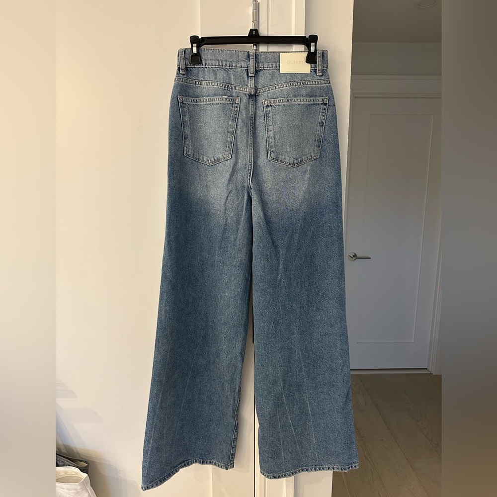 DL1961 Medium Blue Wide-Leg Jeans - Picture 2 of 3